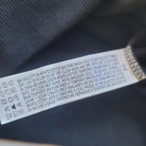 21 Men Sweatshirt Mens Black Cotton Blend Pullover Casual Fitted Zipper Sz M - Picture 7 of 8